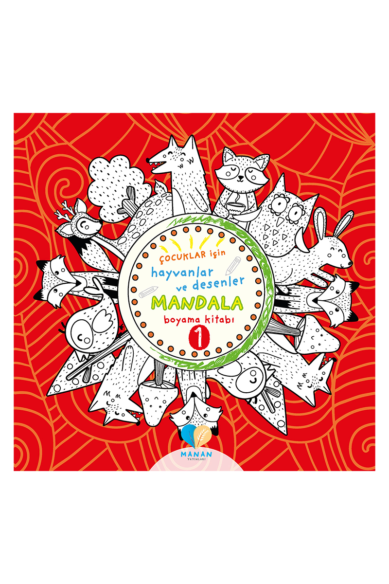 Çocuklar için Hayvanlar ve Desenler Mandala Kitabı 1