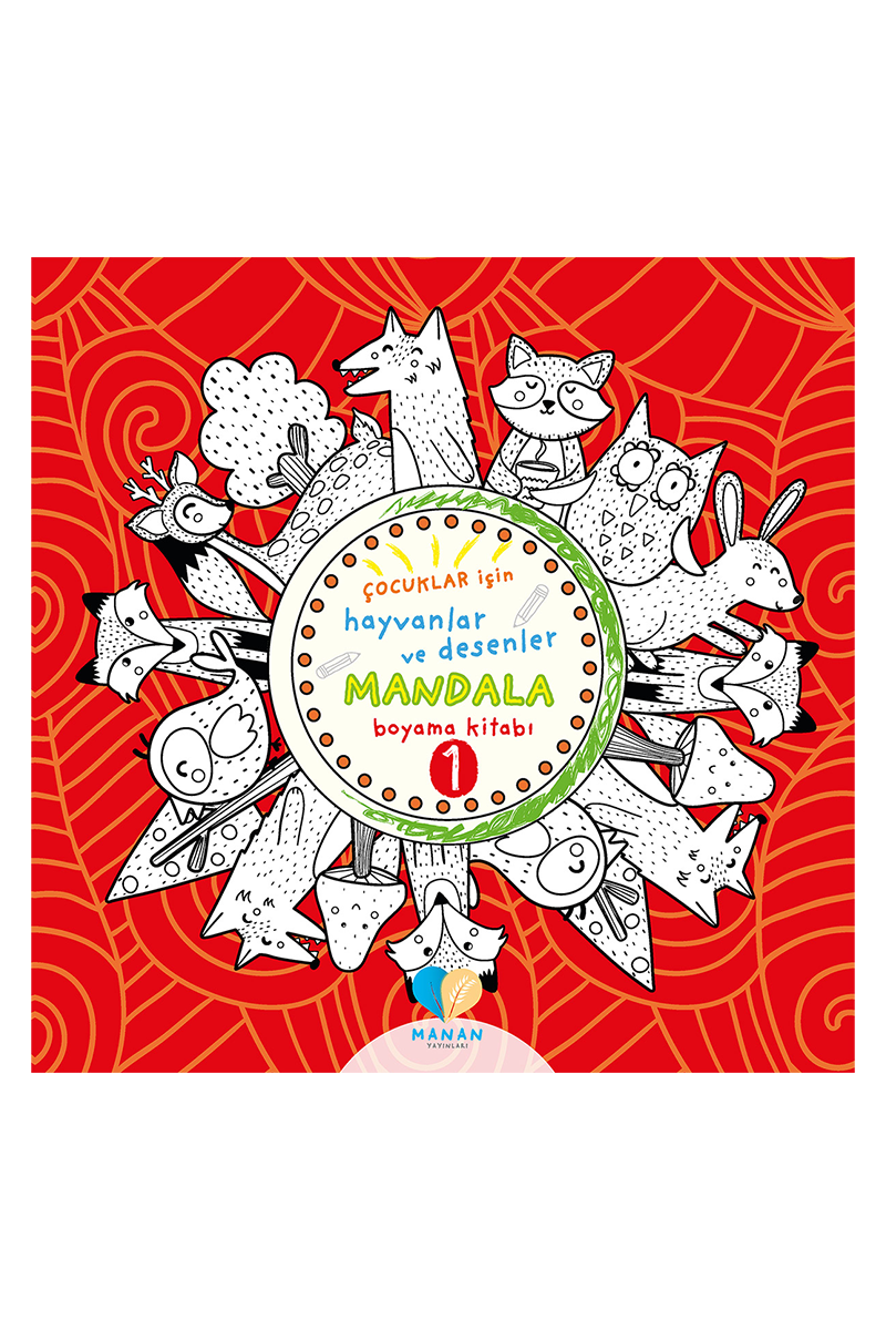 Çocuklar için Hayvanlar ve Desenler Mandala Kitabı 1
