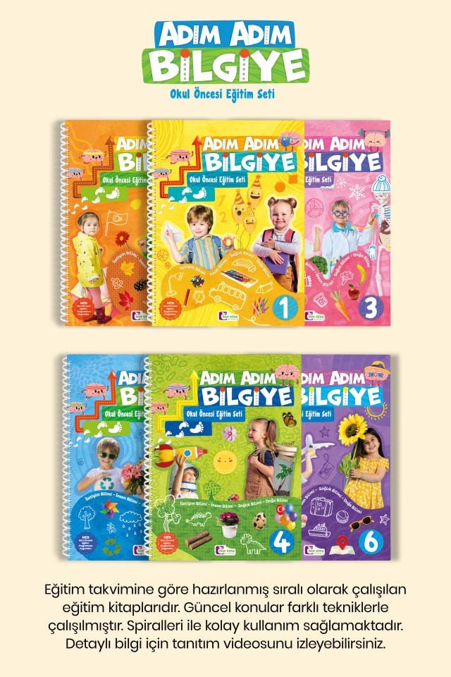 Adım Adım Bilgiye 4-5 Yaş Okul Öncesi Eğitim Seti