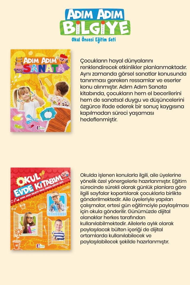 Adım Adım Bilgiye 4-5 Yaş Okul Öncesi Eğitim Seti