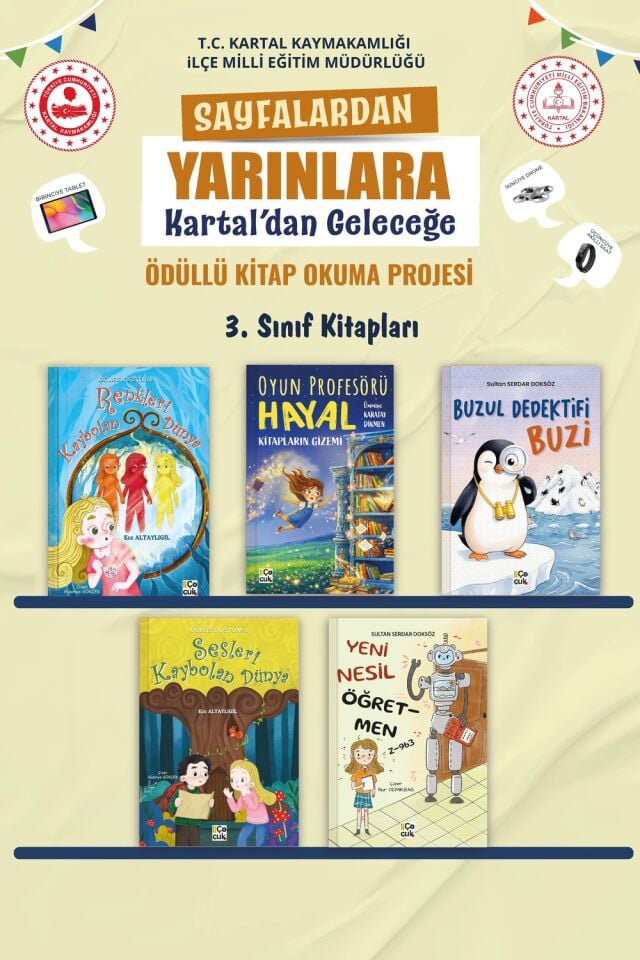 KARTAL SAYFALARDAN YARINLARA 3. SINIF KİTAP PAKETİ (5 KİTAP)