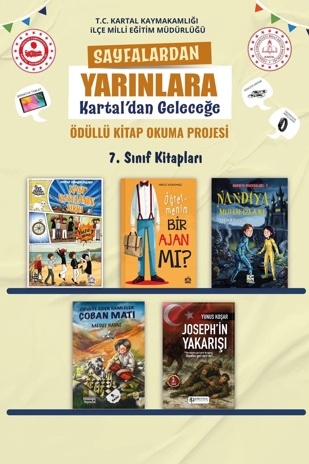 KARTAL SAYFALARDAN YARINLARA 7. SINIF KİTAP PAKETİ (5 KİTAP)