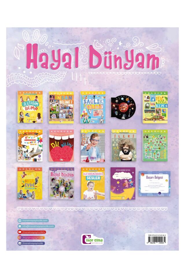 Hayal Dünyam - Okul Öncesi Temel Sanat Eğitimi Kitabı (Gelecek 5-6 Yaş)