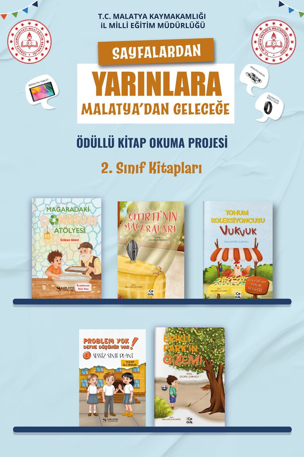 Malatya Okuyor 2. Sınıf Kitap Paketi (5 Kitap)