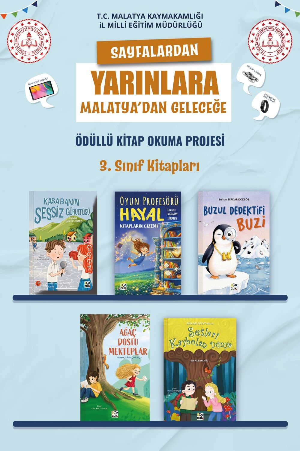 Malatya Okuyor 3. Sınıf Kitap Paketi (5 Kitap)