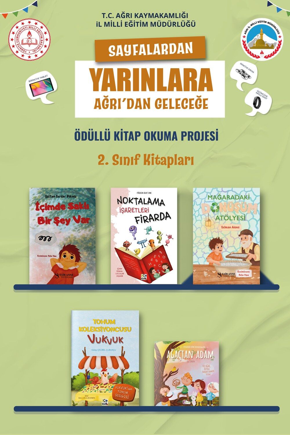 Ağrı Okuyor 2. Sınıf Kitap Paketi (5 Kitap)
