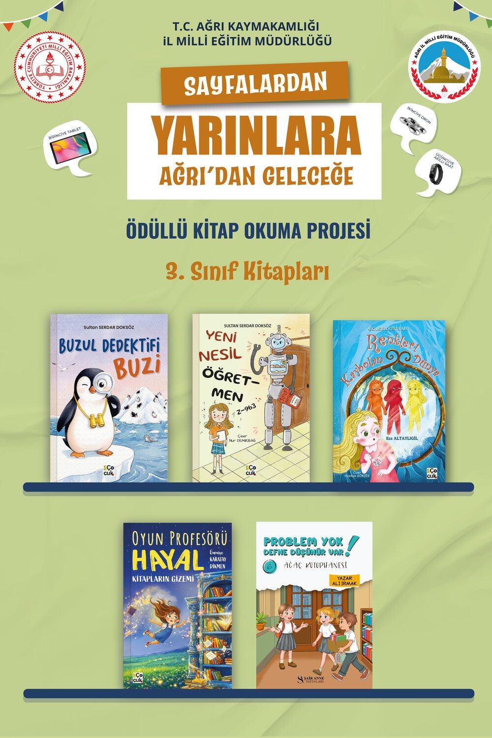 Ağrı Okuyor 3. Sınıf Kitap Paketi (5 Kitap)