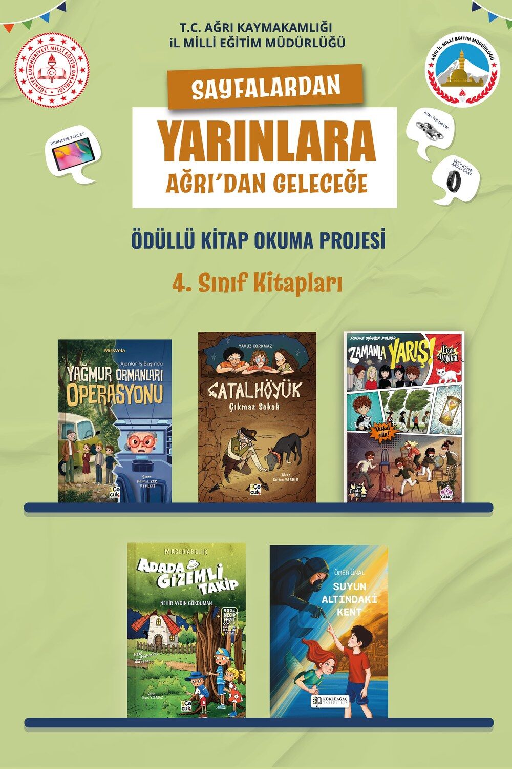 Ağrı Okuyor 4. Sınıf Kitap Paketi (5 Kitap)