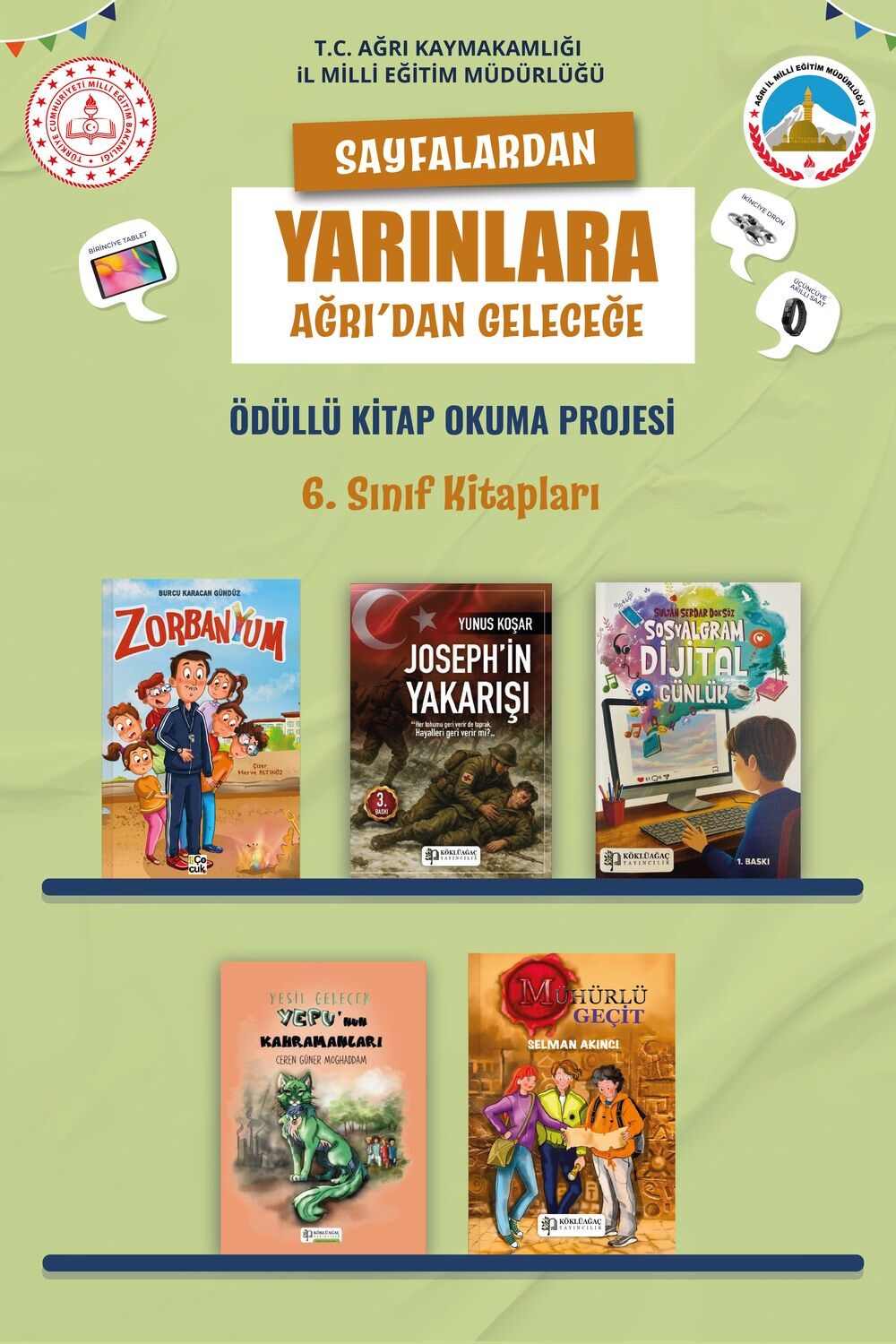 Ağrı Okuyor 6. Sınıf Kitap Paketi (5 Kitap)