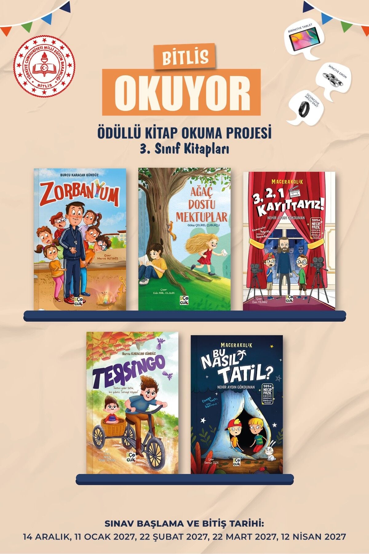 Bitlis Okuyor 3. Sınıf Kitap Paketi (5 Kitap)